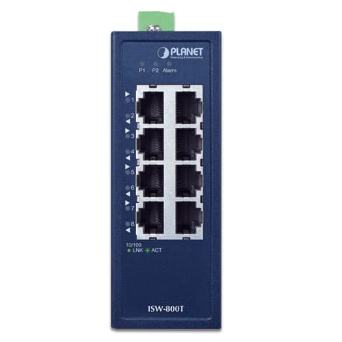 ISW-800T — Compact Industrial 8-Port 10/100TX Ethernet Switch, vista 2