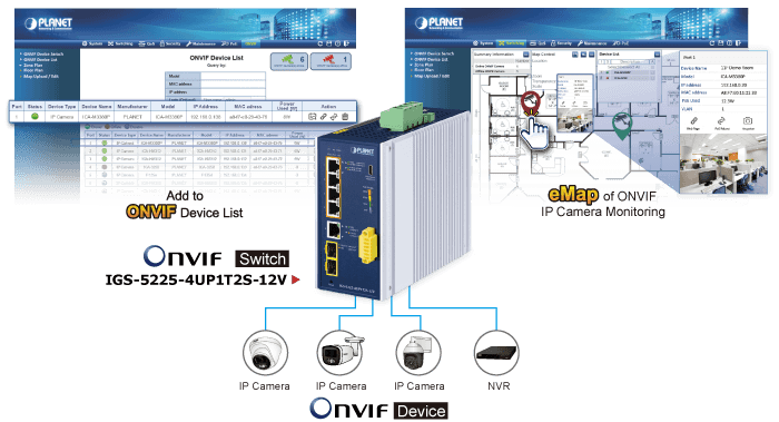 IGS-5225-4UP1T2S-12V — Industrial L2+ 4-Port 10/100/1000T 802.3bt PoE + 1-Port 10/100/1000T + 
2-Port 1G/2.5G SFP Managed Ethernet Switch w/12V Booster, vista 8