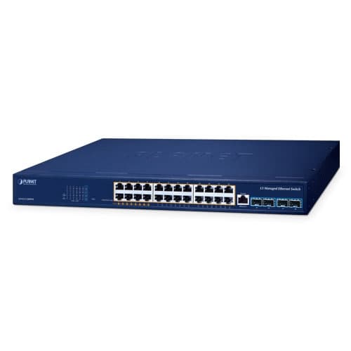GS-6311-24HP4X — L3 8-Port 802.3bt PoE + 16-Port 802.3at PoE + 4-Port 10G SFP+ Managed Ethernet Switch