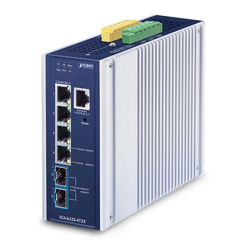IGS-6325-4T2X — Industrial Layer 3 4-Port 2.5GBASE-T + 2-Port 10GBASE-X SFP+ Managed Ethernet Switch