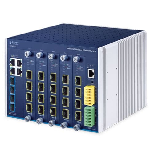 IMS-6325-5 — Industrial Layer 3 5-Slot Modular Managed Ethernet Switch, vista 3