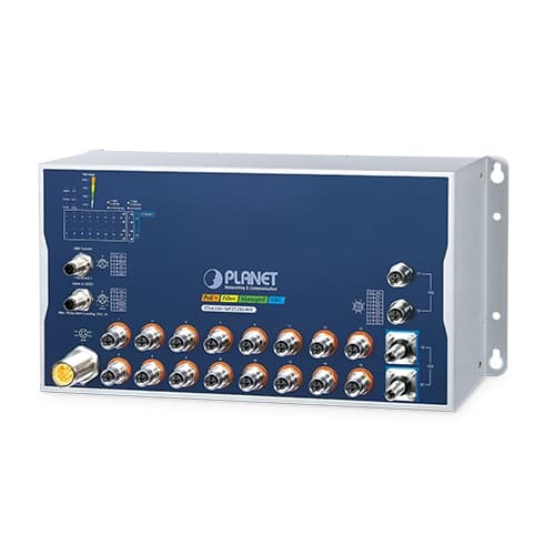 ITS-6326-8P10T2XS-WV / ITS-6326-16P2T2XS-WV / ITS-6326-16P2TB2XS-WV — Industrial L3 16-Port 10/100/1000T with 8-/16-Port 802.3at PoE M12 + 2-Port 10GBASE-T M12 Bypass + 2-Port 10G Q-ODC Managed Ethernet Switch