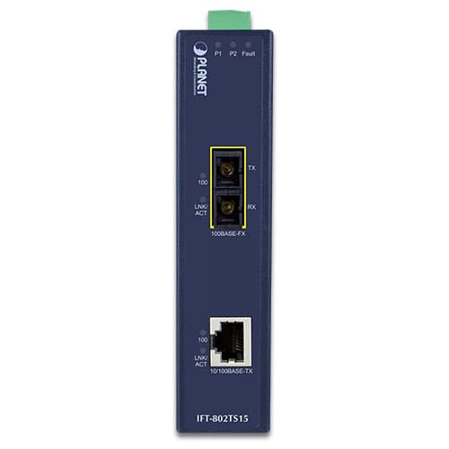 IFT-802T / IFT-802TS15 / IFT-805AT — 10/100Base-TX to 100Base-FX Industrial Media Converter with Wide Operating Temperature, vista 6