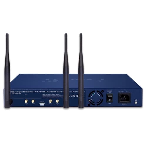XVR-800BE-NR — Enterprise 5G NR Cellular + Wi-Fi 7 5100BE + Dual 10G VPN Security Router with 4-Port 10/100/1000T, vista 3