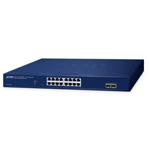 GS-2210-16T2S — 16-Port 10/100/1000T + 2-Port 1000X SFP Web Smart Ethernet Switch