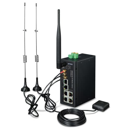 ICG-2510WG-LTE — Industrial 4G LTE Cellular Wireless Gateway with 5-Port 10/100/1000T