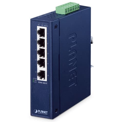 ISW-501T — 5-Port 10/100TX Industrial Fast Ethernet Switch
