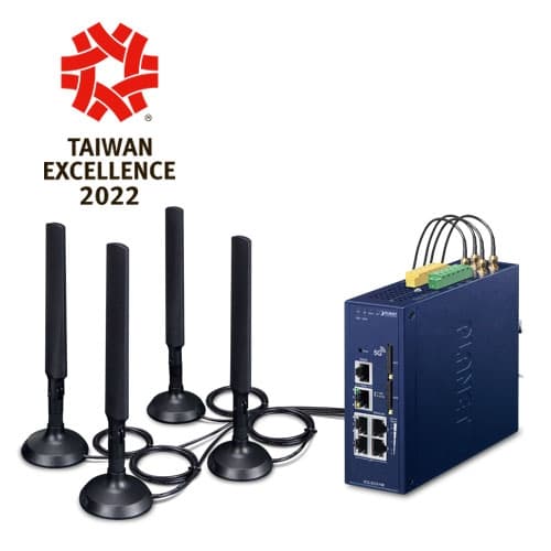ICG-2515-NR — Industrial 5G NR Cellular Gateway with 5-Port 10/100/1000T