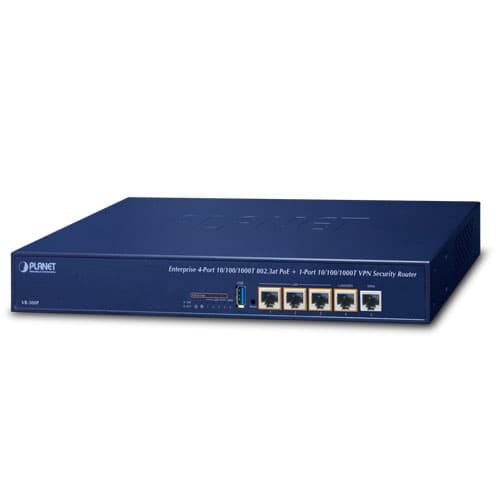 VR-300P — Enterprise 4-Port 10/100/1000T 802.3at PoE + 1-Port 10/100/1000T VPN Security Router