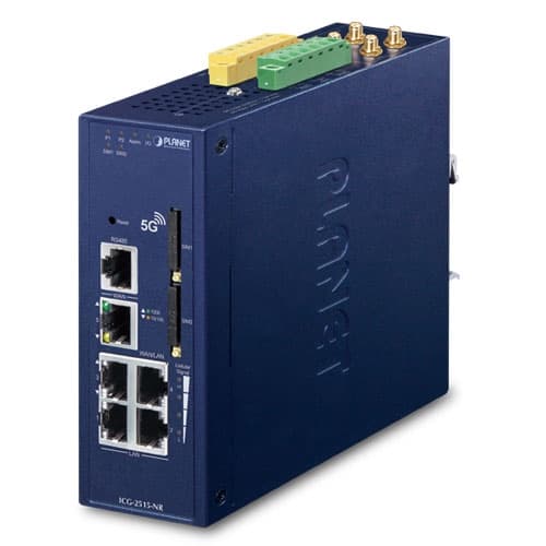 ICG-2515-NR — Industrial 5G NR Cellular Gateway with 5-Port 10/100/1000T, vista 2