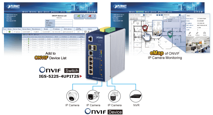IGS-5225-4UP1T2S — Industrial L2+ 4-Port 10/100/1000T 802.3bt PoE + 1-Port 10/100/1000T + 2-Port 1G/2.5G SFP Managed Ethernet Switch, vista 8