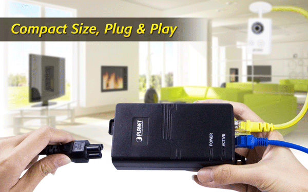 POE-163 — IEEE 802.3at Gigabit High Power over Ethernet Injector (Mid-span), vista 6