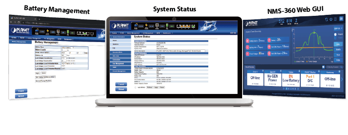 BSP-360 — Industrial Renewable Power 5-Port Gigabit Managed Switch/Router with 4-Port 802.3at PoE+, vista 8