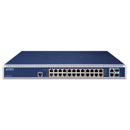 GS-6322-24P4X — L3 24-Port 10/100/1000T 802.3bt PoE + 2-Port 10GBASE-T + 2-Port 10G SFP+ Managed Switch with Dual Modular Power Supply Slots, vista 2