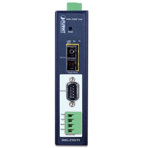 IMG-2105AT / IMG-2102T / IMG-2102TS — Industrial 1-port RS232/422/485 Modbus Gateway with 1-Port 100BASE-FX SFP, vista 8