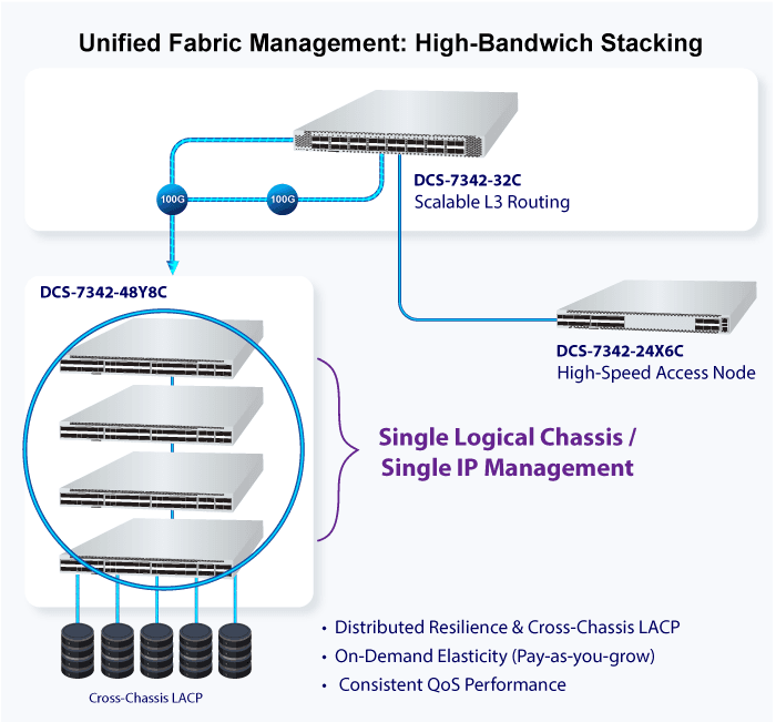 DCS-7342-32C — Layer 3 32-Port 100G QSFP28 Managed Data Center Switch, vista 12