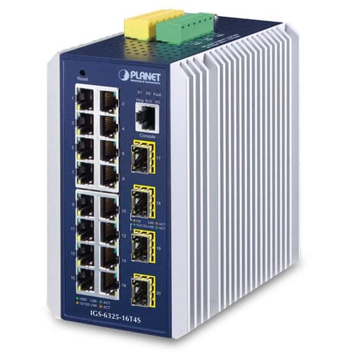 IGS-6325-16T4S — Industrial L3 16-Port 10/100/1000T + 4-Port 1G/2.5G SFP Managed Ethernet Switch