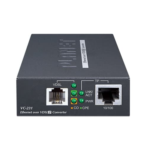 VC-231 — 1-Port 10/100TX Ethernet to VDSL2 Converter, vista 2