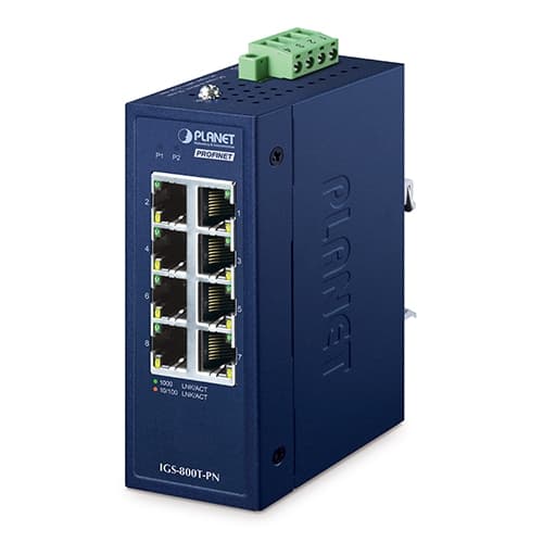 IGS-800T-PN — Compact Industrial 8-Port 10/100/1000T PROFINET Switch