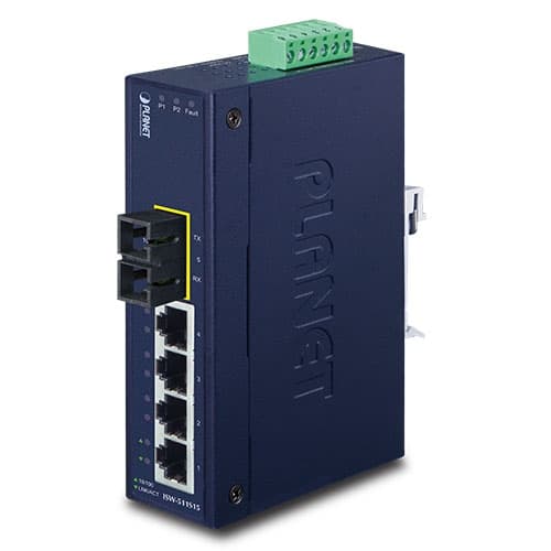 ISW-511 / ISW-511S15 — 4-Port 10/100Base-TX + 1-Port 100Base-FX Industrial Fast Ethernet Switch