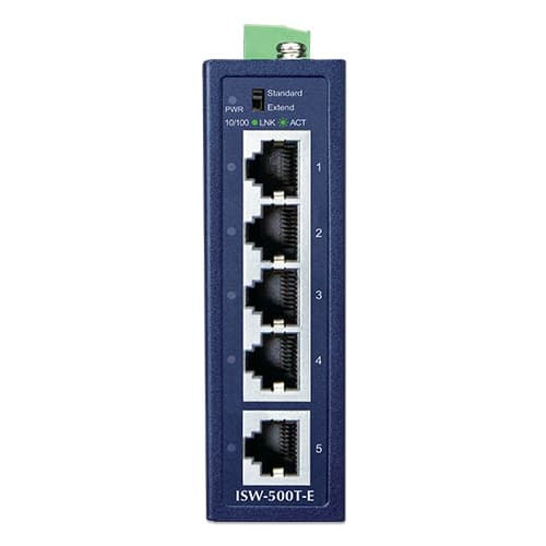 ISW-500T-E — Compact Industrial 5-Port 10/100TX Ethernet Switch, vista 2