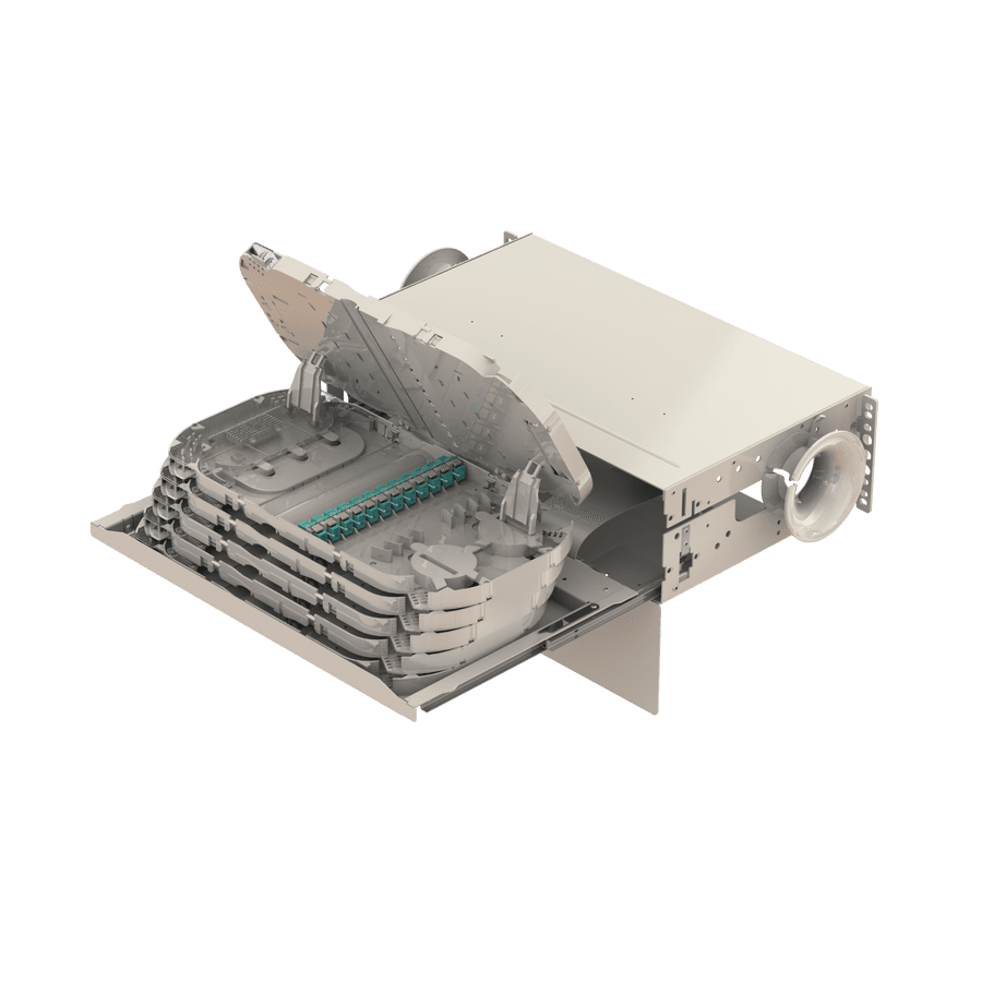 Splice to Patch Fiber Management Shelves | 19" 3U, vista 4