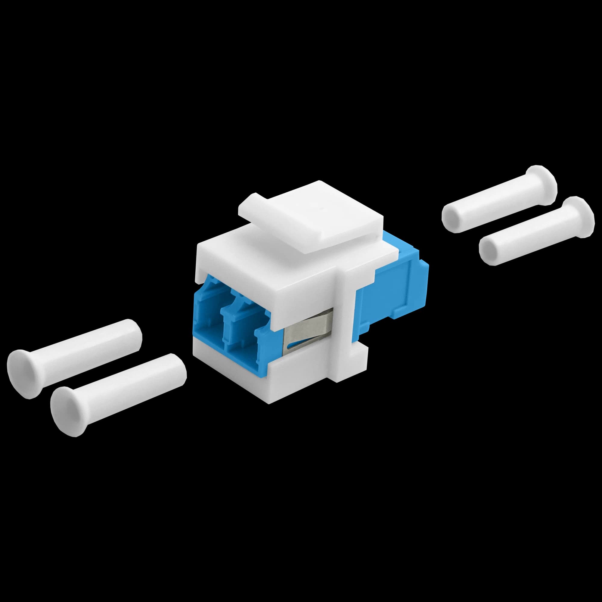 LC Duplex Keystone Coupler | w/ Clip Fiber Optic, vista 7