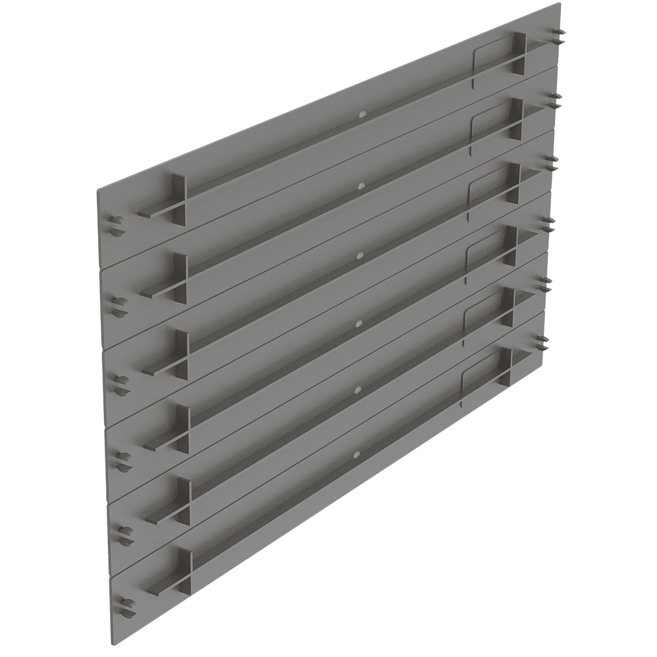 19” 6U Tool-Less Snap-In 1Ux Breakable Blanking Panel | 5 Pc-Pack, vista 3