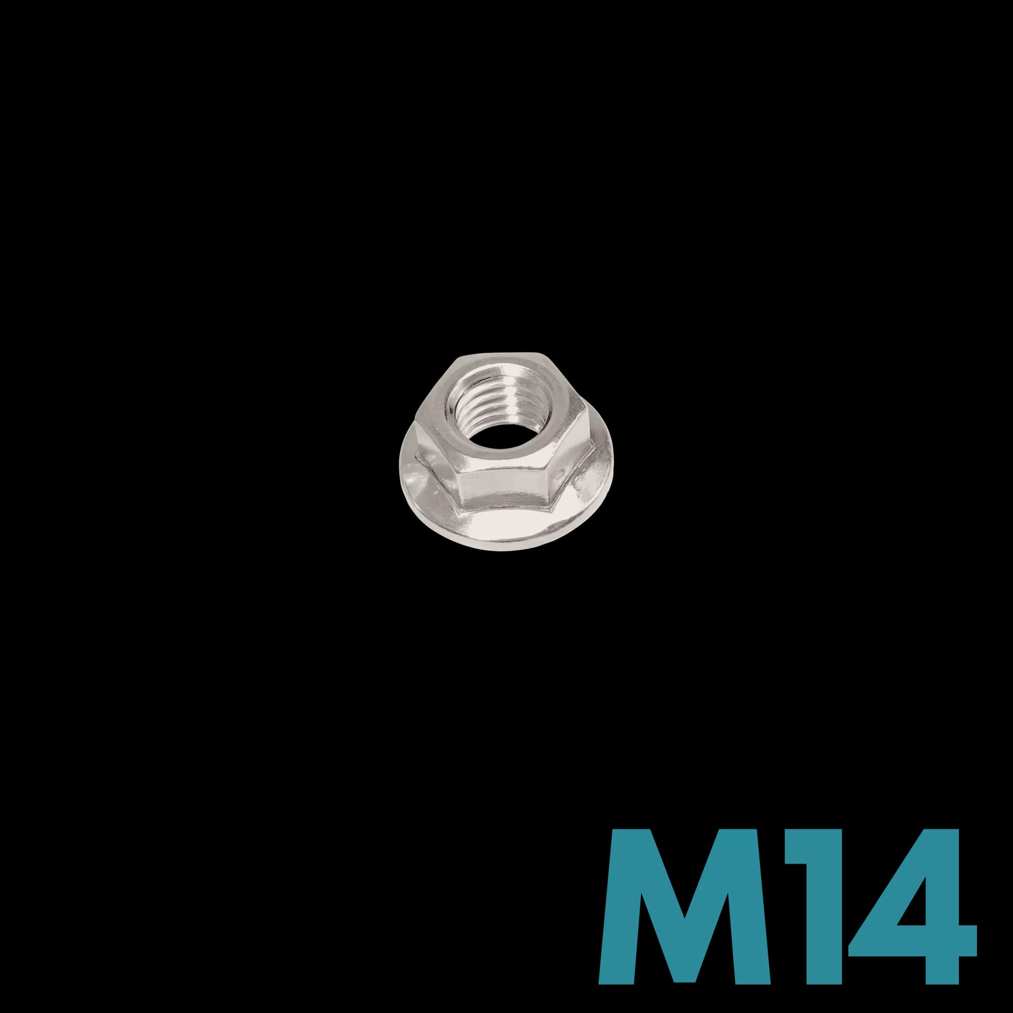 FDS_DIN 6923 Galvanized Steel M14 Flanged Nut Kit of 1