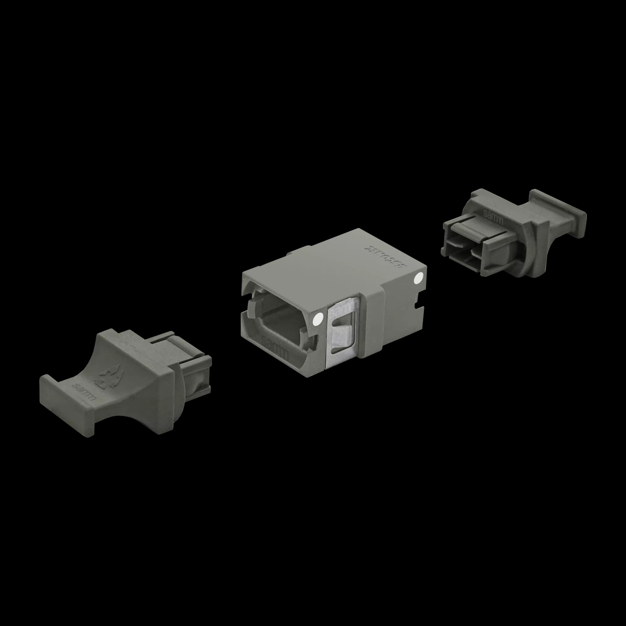 MTP Simplex Adapter | w/o Flange | Aligned Keys | 2 Dust Plugs US Conec ( 12221)