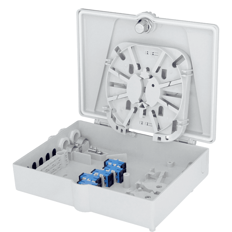 Indoor Termination Box | 12 Patch 12 Fibers 12 Ports, vista 5