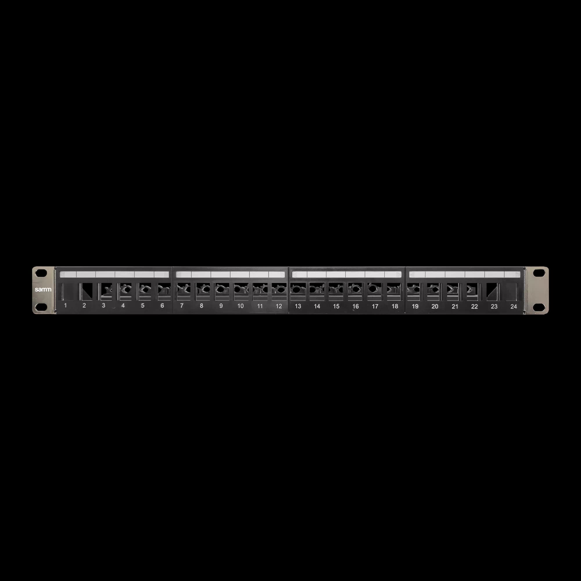 PANEL-1U-SHLD-UNL-STR-24P with SCM, vista 3