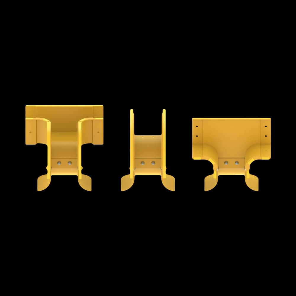 Raceways | Bend Radius Outlet Trumpet 100mm, vista 3