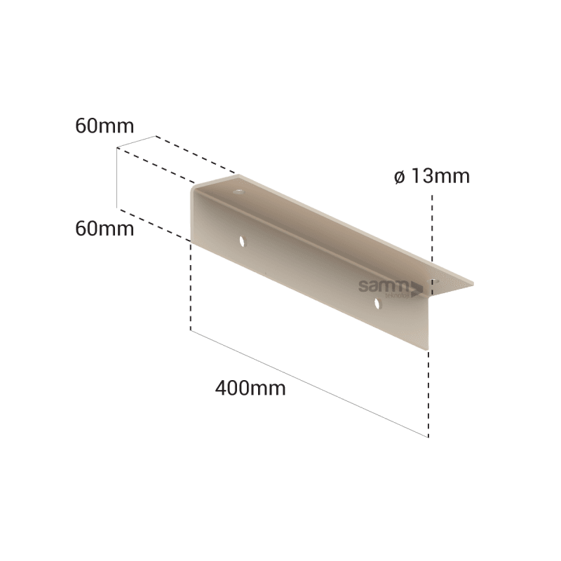 Cable Pathways | Wall Mounting "L" Bracket 310, vista 3