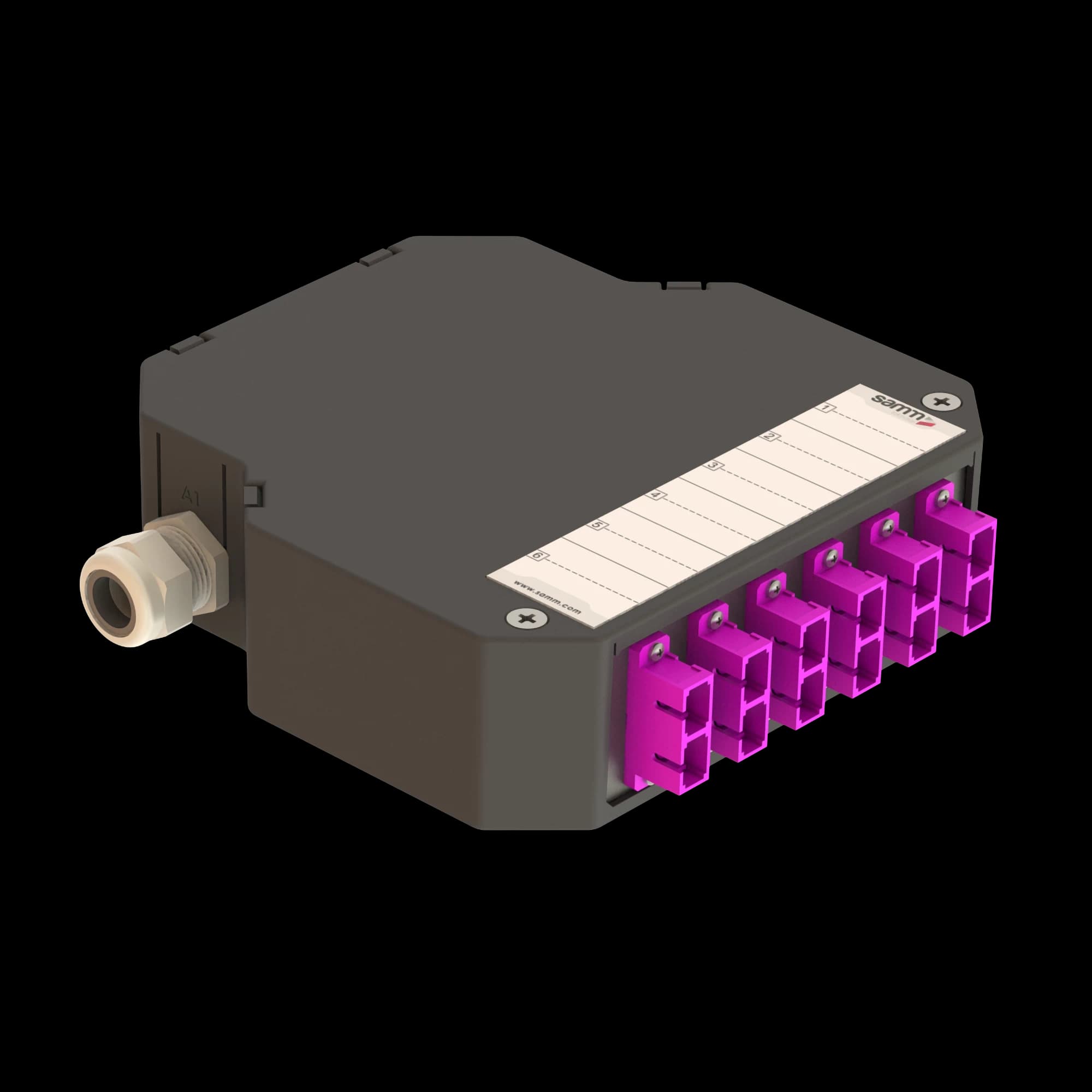 DIN Rail Termination Box | 6 SC Duplex | DP7, vista 6