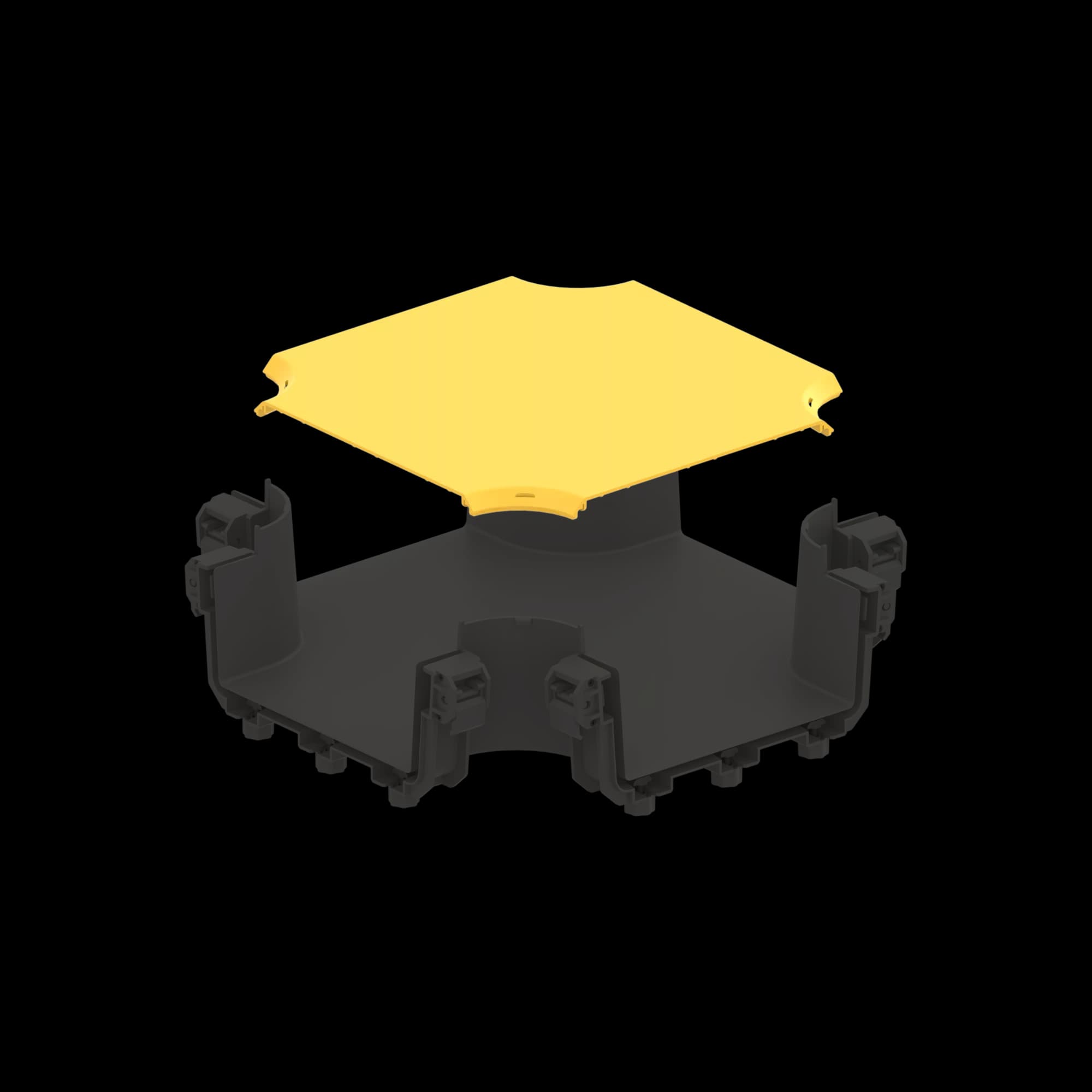 FDS_200mm 4-Way Cross Connection Cover, vista 3