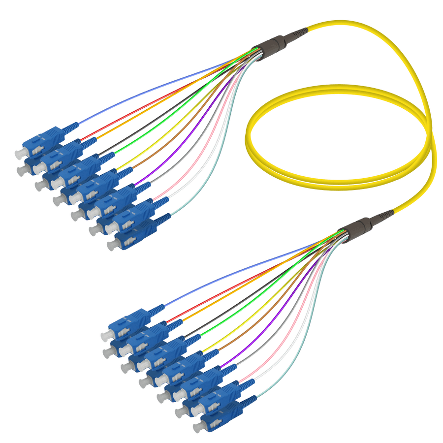 SC/UPC-SC/UPC | 12 Fibers Fanout | Single Mode G657.A2 | 3.0/0.9mm