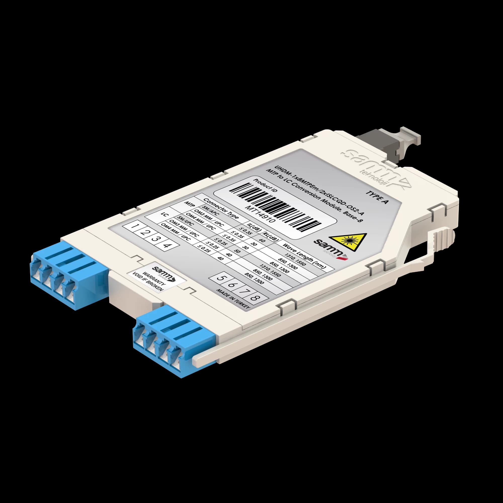G-Connect | UHD MTP-LC Conversion Module | OS2 | Base-8 | Inner Shutter