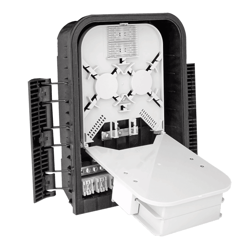 Outdoor Termination Box | 1 Tray 24 Fibers 16 Ports 16 LGX | 305216, vista 3
