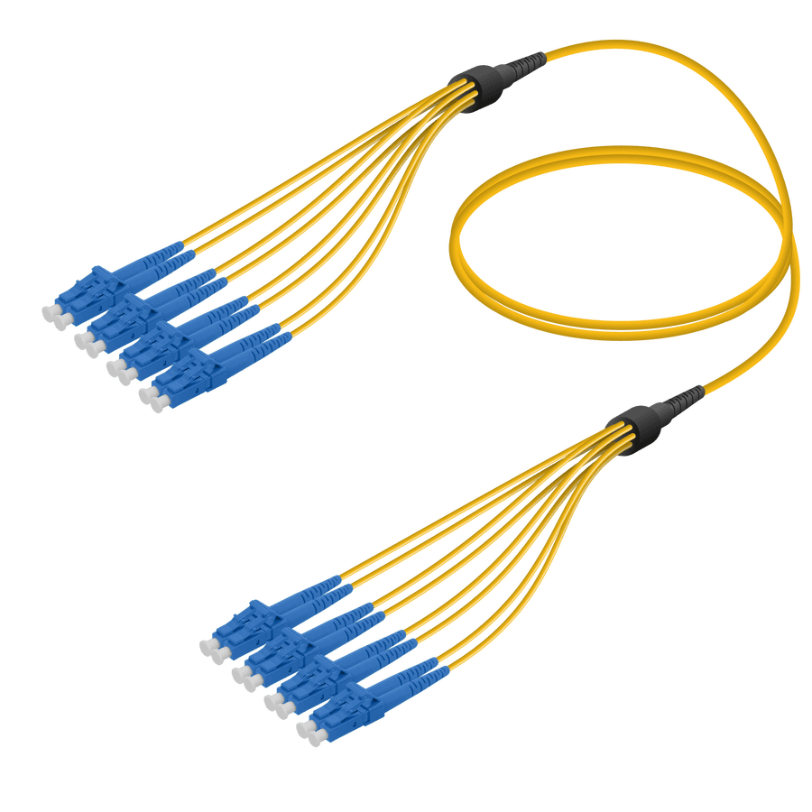 LC/UPC-LC/UPC | 8 Fibers Fanout | Single Mode G657.A2 | 3.0/1.8mm