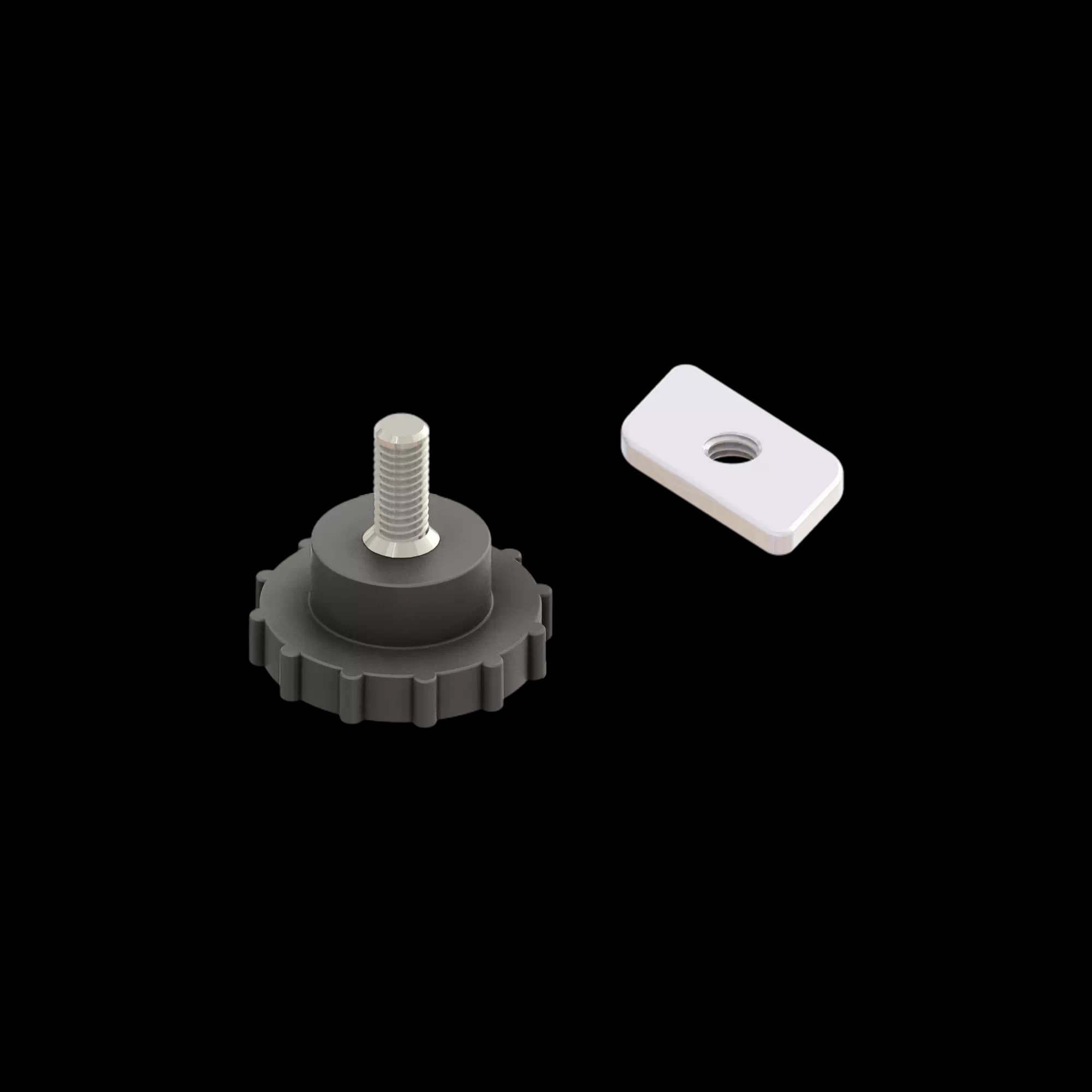 FDS_Plastic Head Screw with Nut for 600mm, kit of 1 Set, vista 2