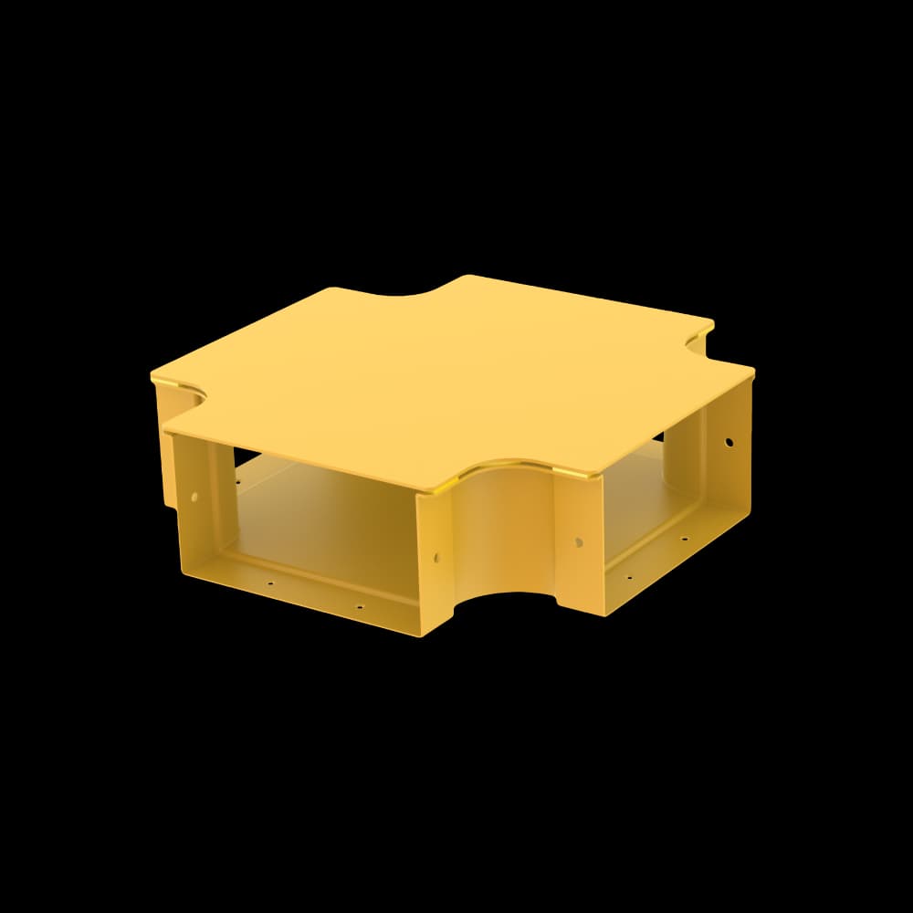 Raceways | 4 Way Cross Connection 200mm | W/ Cover