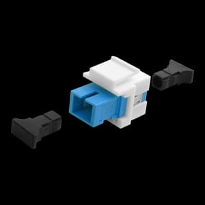 SC Simplex Keystone Coupler | w/ Clip Fiber Optic, vista 2