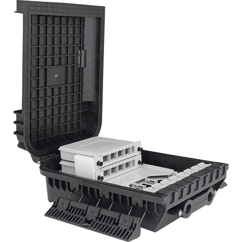 Outdoor Termination Box | 1 Tray 24 Fibers 16 Ports 16 LGX | 305216