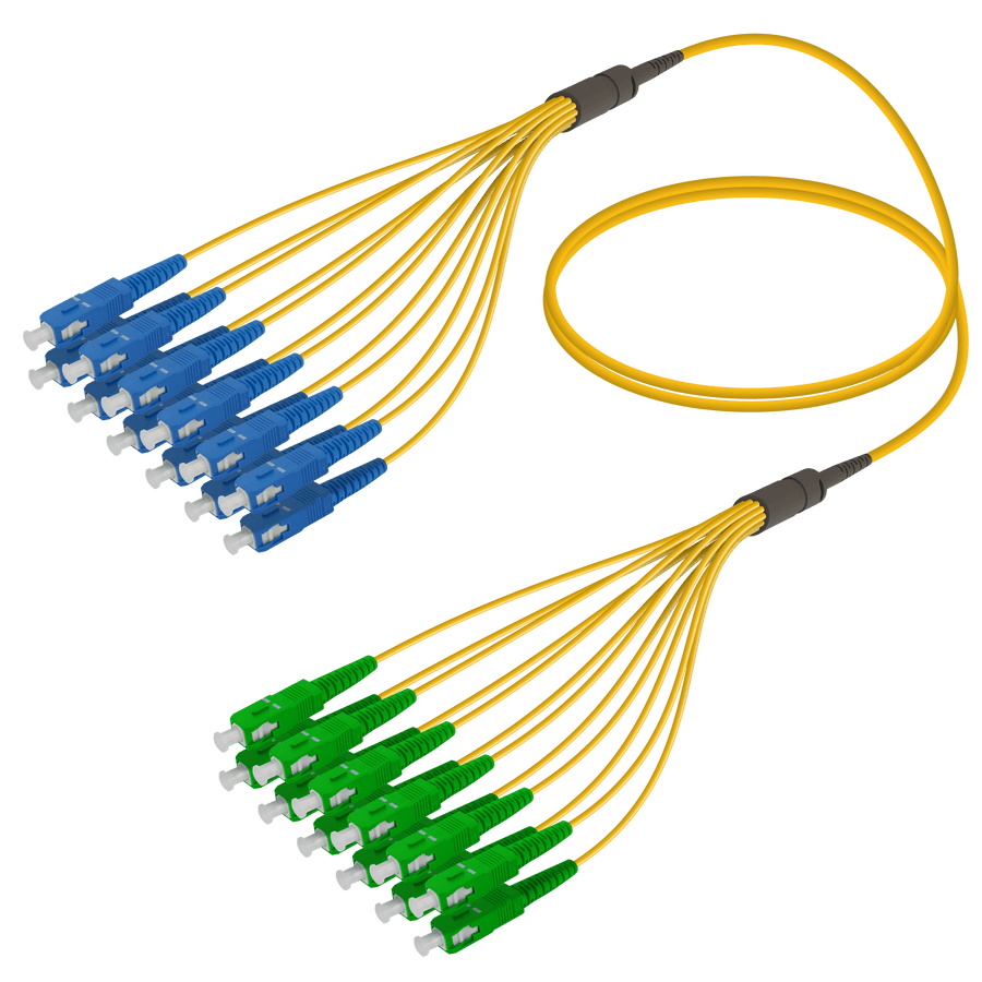 SC/UPC-SC/APC | 12 Fibers Fanout | Single Mode G657.A2 | 3.0/1.8mm