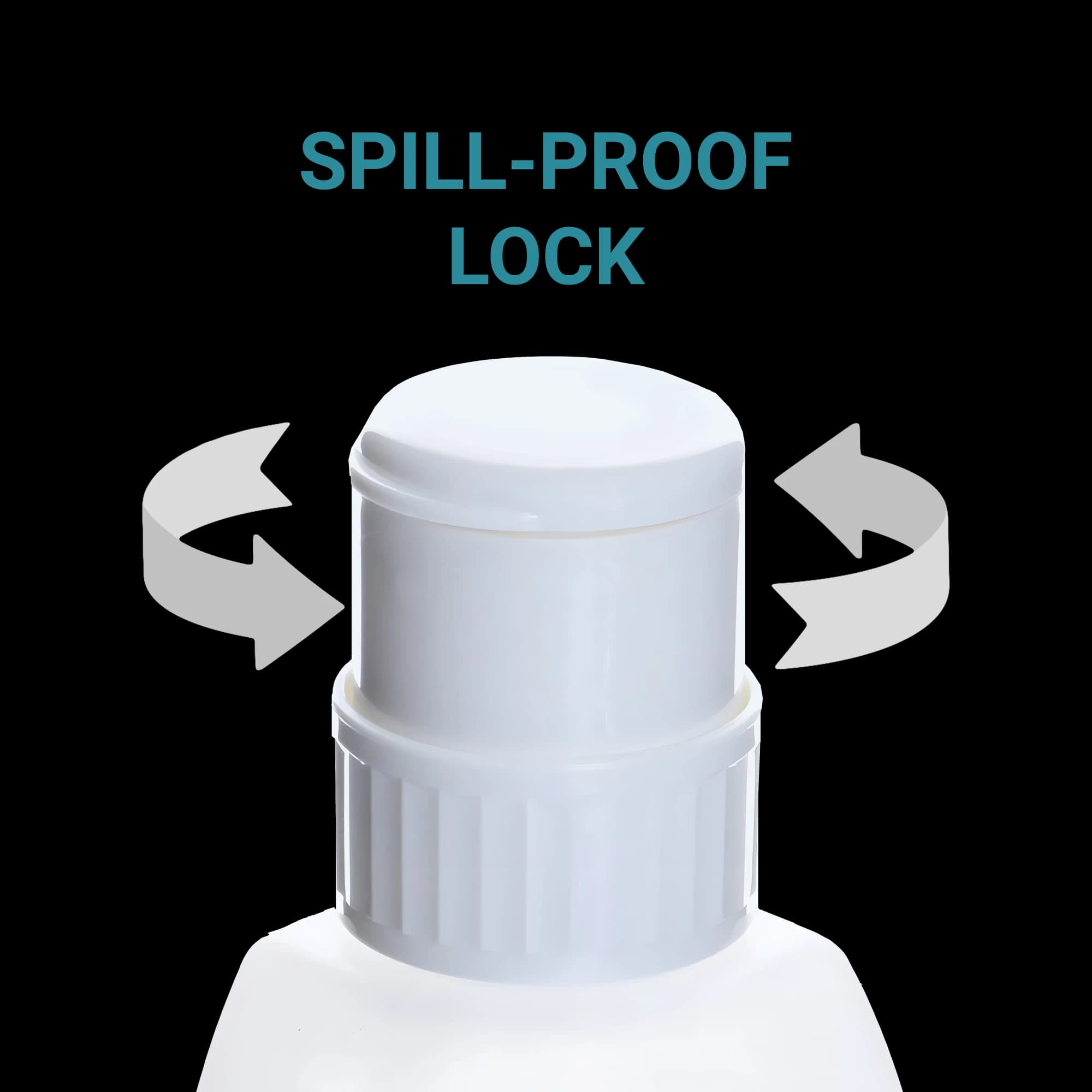 ADB-250 Twist-Lock Alcohol Dispensing Bottle | 250ml, vista 2