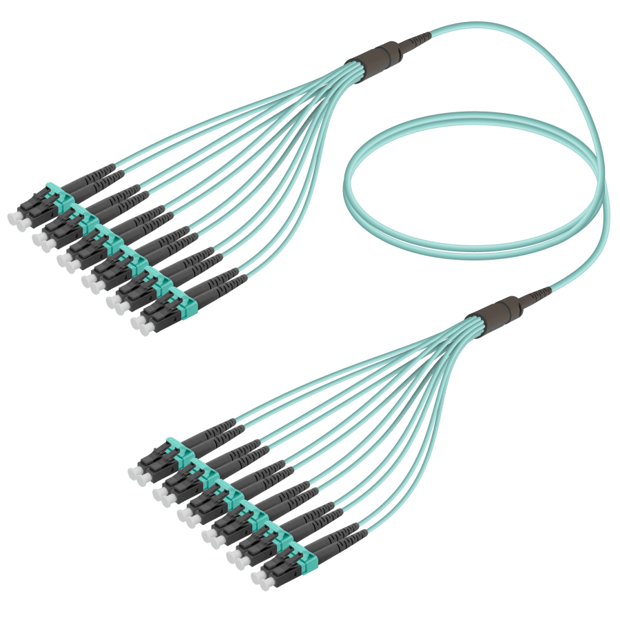 LC/UPC-LC/UPC | 12 Fibers Fanout | Multi Mode G651.OM3 | 3.0/1.8mm