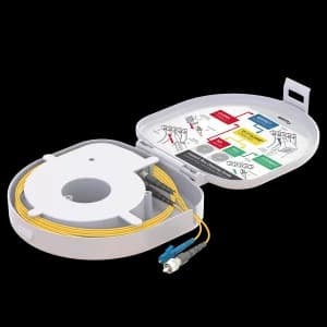 Through Type Fiber Optic OTDR Launch Box | Single Mode G657.A2 | LC UPC/FC UPC | 1000 meters, vista 2