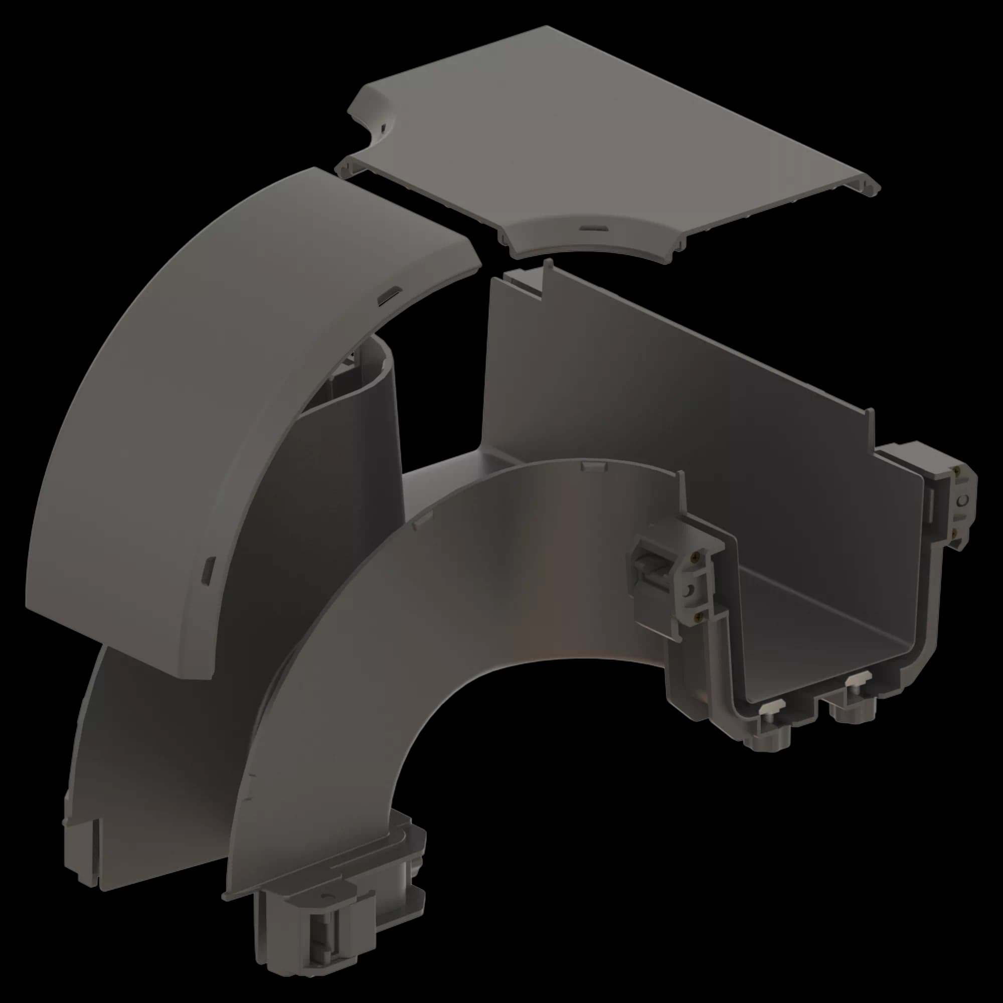 FDS_100mm Vertical Offset Drop (Body + Cover), vista 4