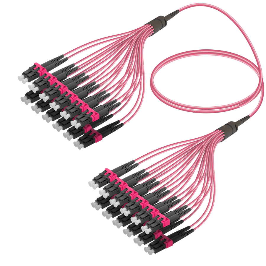 LC/UPC-LC/UPC | 24 Fibers Fanout | Multi Mode G651.OM4 | 3.0/1.8mm, vista 3